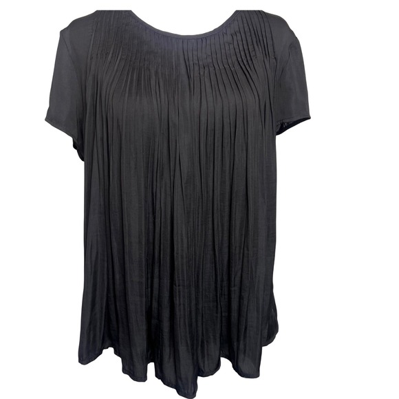Dolan Left Coast Collection Tops - Dolan Anthropologie Black Pleated Blouse — Size M